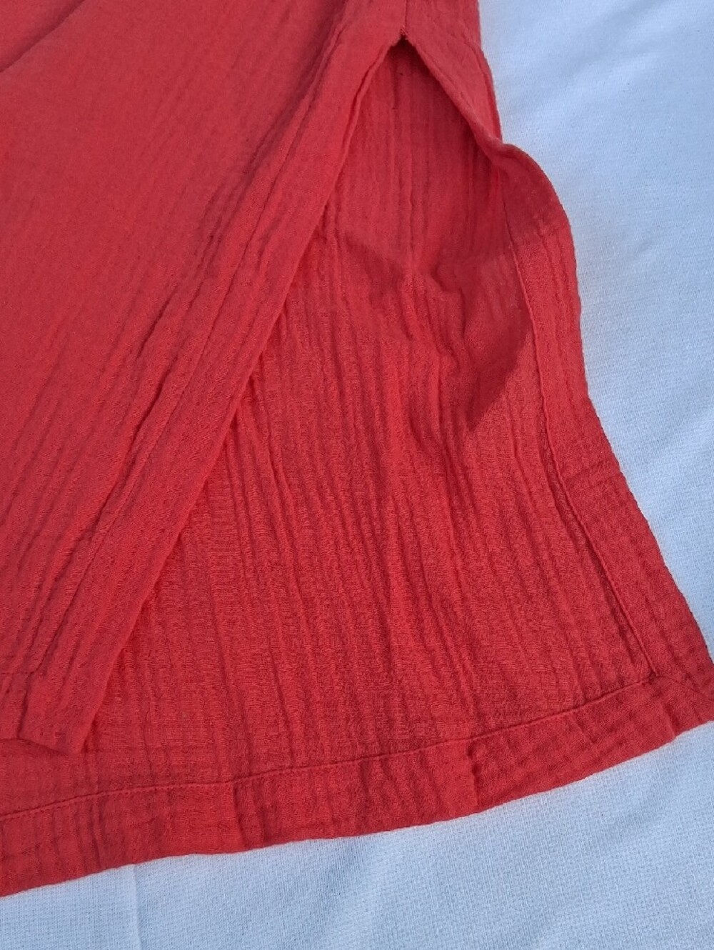 Eileen Fisher Coral Midi V-Neck Short Sleeve Dress 100% Organic Cotton - Picture 15 of 16